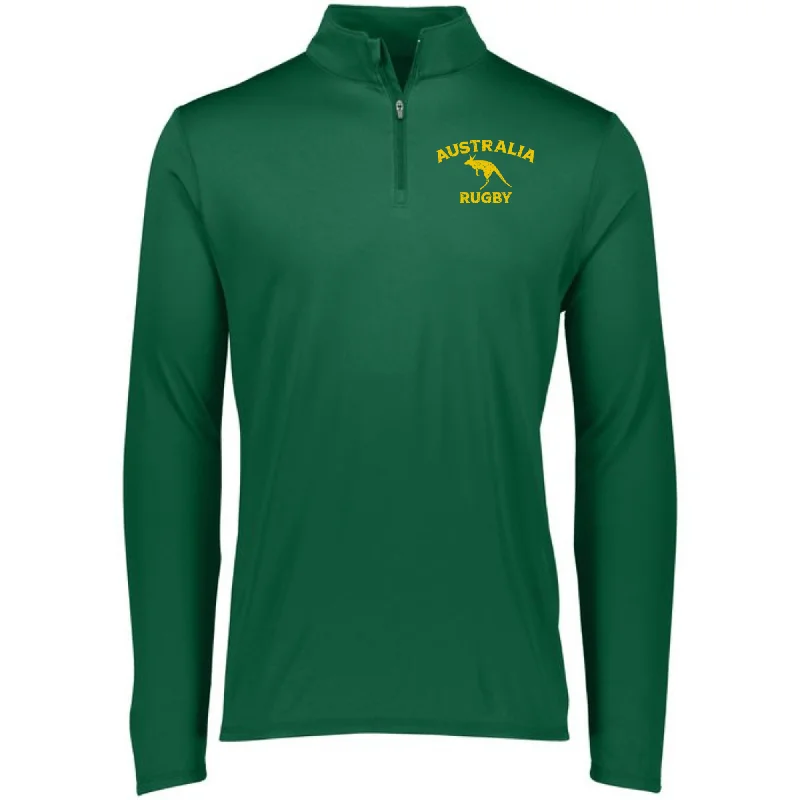 Nations of Rugby Australia Rugby 1/4 Zip Pullover Honey Neck Pullover