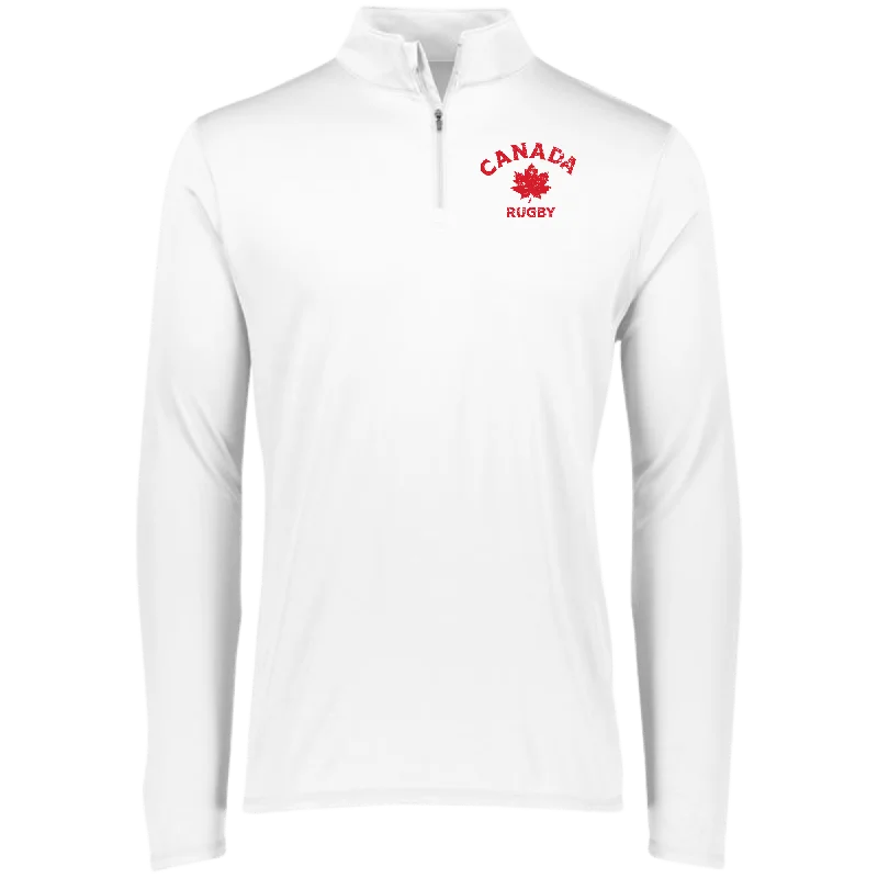 Nations of Rugby Canada Rugby 1/4 Zip Pullover Zipper Front Cardigan