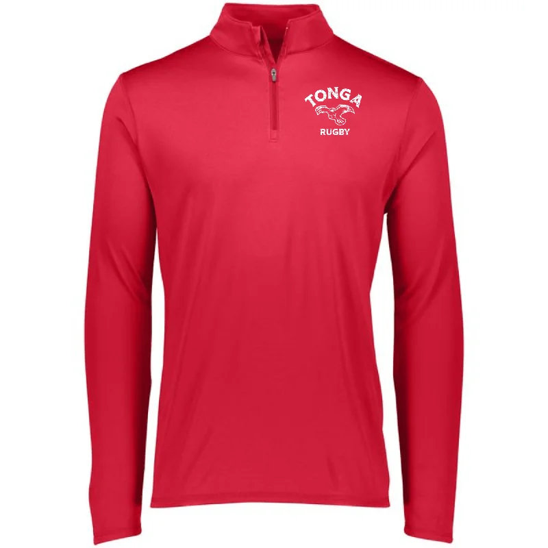 Nations of Rugby Tonga Rugby 1/4 Zip Pullover Long Bell Sleeve