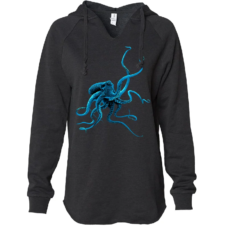 Octopus Women's Soft Hooded Pullover Peter Pan Collar