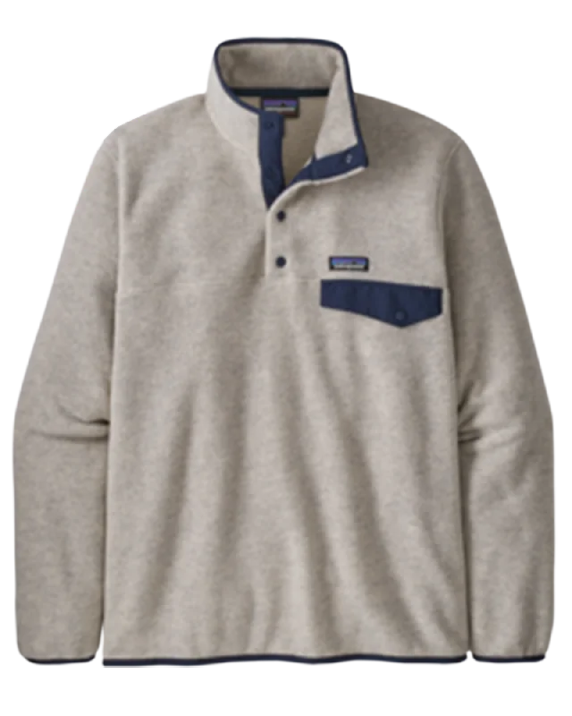 Patagonia Light Weight Synch Snap-T Pullover - Oatmeal Heather Bateau Neck Pullover