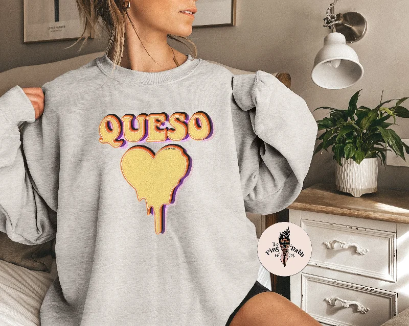 QUESO // UNISEX PULLOVER Asymmetrical Neck Pullover