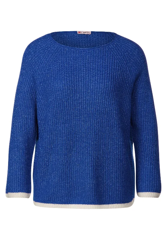 Rundhals-Pullover Cable Knit Chunky