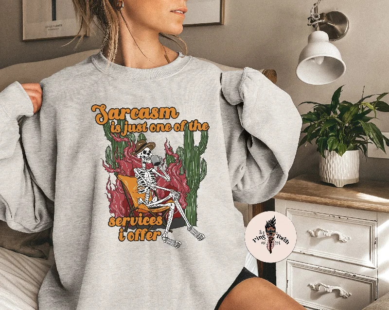 SARCASM SKELETON // UNISEX PULLOVER Turtleneck Warm Pullover
