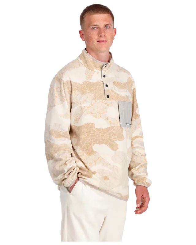 Spyder Unisex Snap Lounge Pullover - Haze Multi - 2023 Plunging Neck Pullover