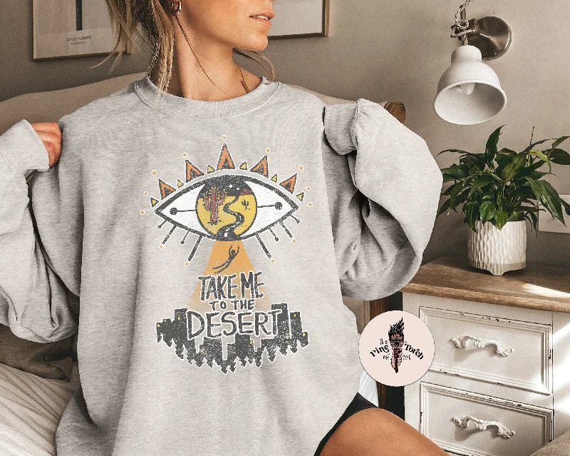 TAKE ME TO THE DESERT // UNISEX PULLOVER Seamless Knit Pullover