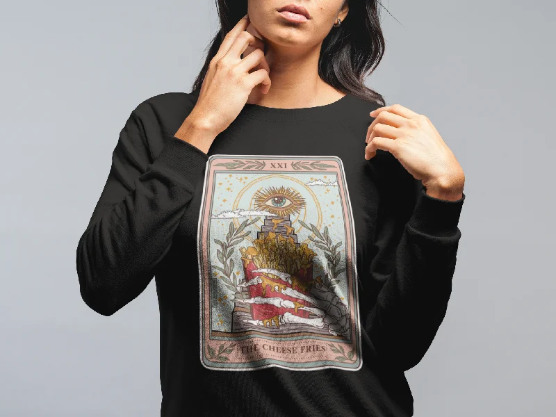 THE CHEESE FRIES // UNISEX PULLOVER Faux Fur Trim